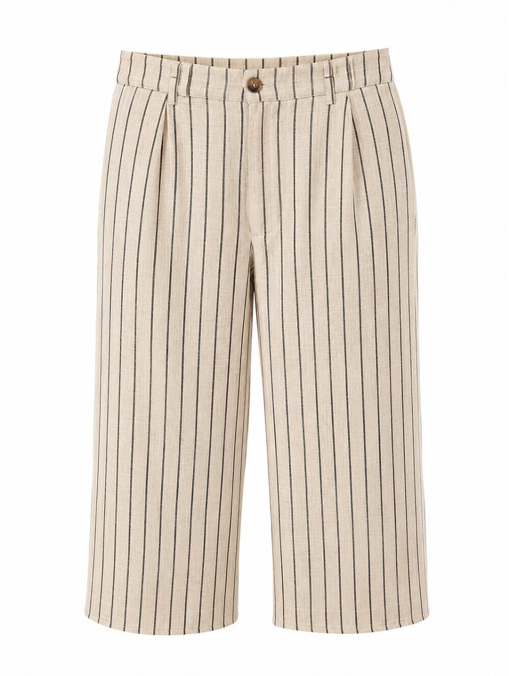Fashion Nova NWT Tan & Black Stripe Ella Linen Look Wide Leg Pants Sz 3X Cotton